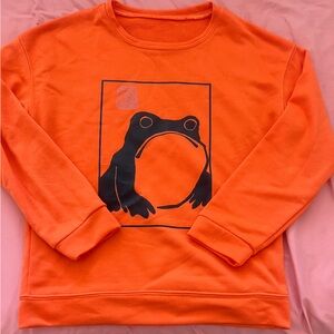 Funny orange frog top